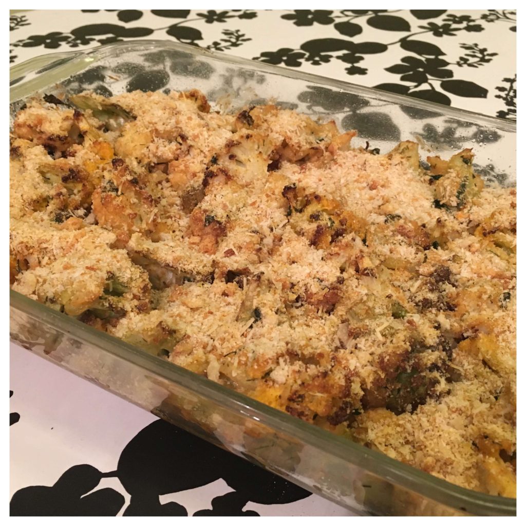 photo of creamy cauliflower in a pan