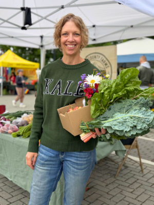 market shopper holding produce