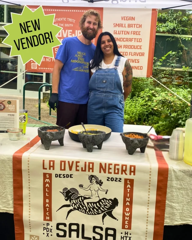 Taste the bold flavors of La Oveja Negra salsas at PSU Farmers Market!

La Oveja Negra is a POC and Latina-owned company that handcrafts unique small-batch salsas combining their Southern roots and Mexican heritage. They use high-quality ingredients sourced from local farmers to create unique, authentic salsas (that are vegan & gluten-free too). 
Their salsas are sold in recyclable jars that can be returned for credit toward more salsa. (Ask them about the Jar Return Program for more details!)

They will be at PSU Farmers Market twice a month, so swing by their booth on May 17, say hi and sample their muy delicioso salsas!
